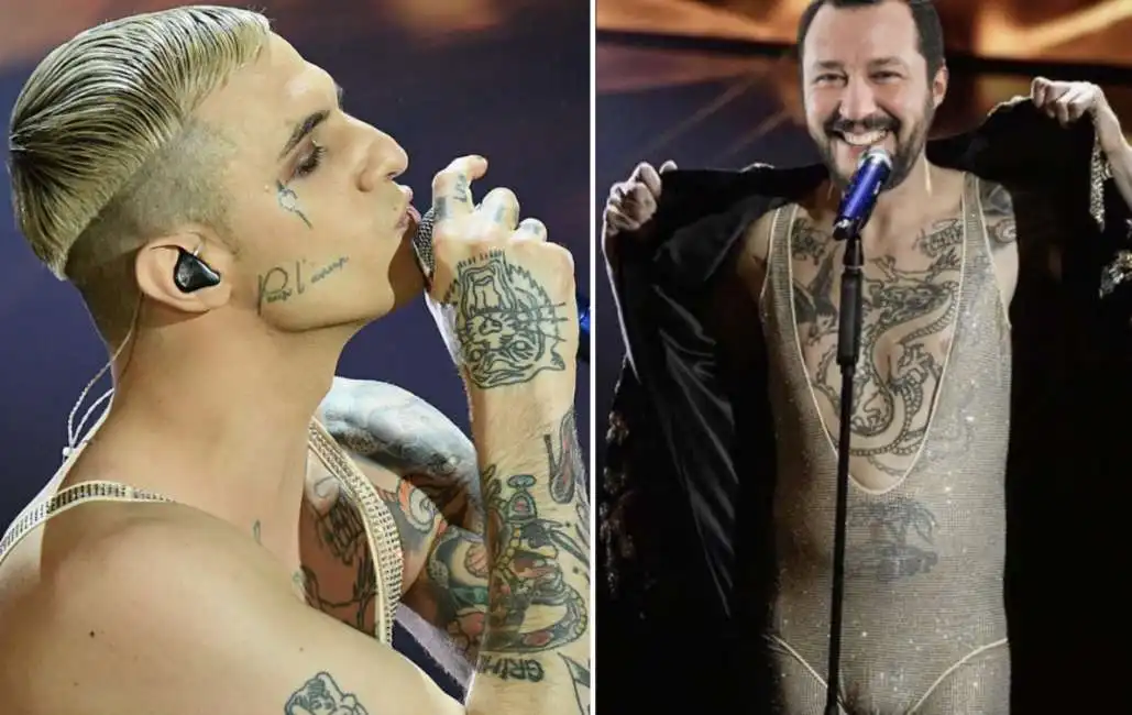 2020sanremo achille lauro matteo salvini