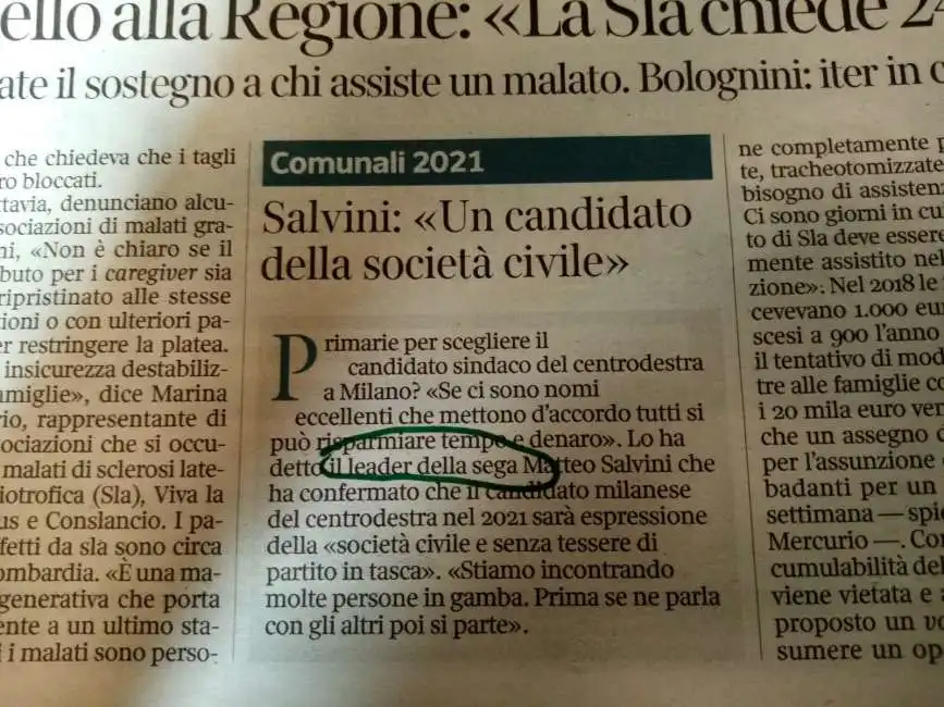 corriere leader salvini della sega