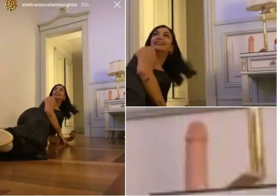 elettra lamborghini e il dildo in camera