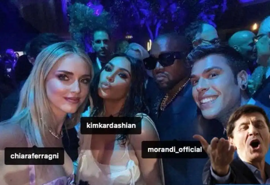 fedez chiara ferragni kim kardashian e kanye west