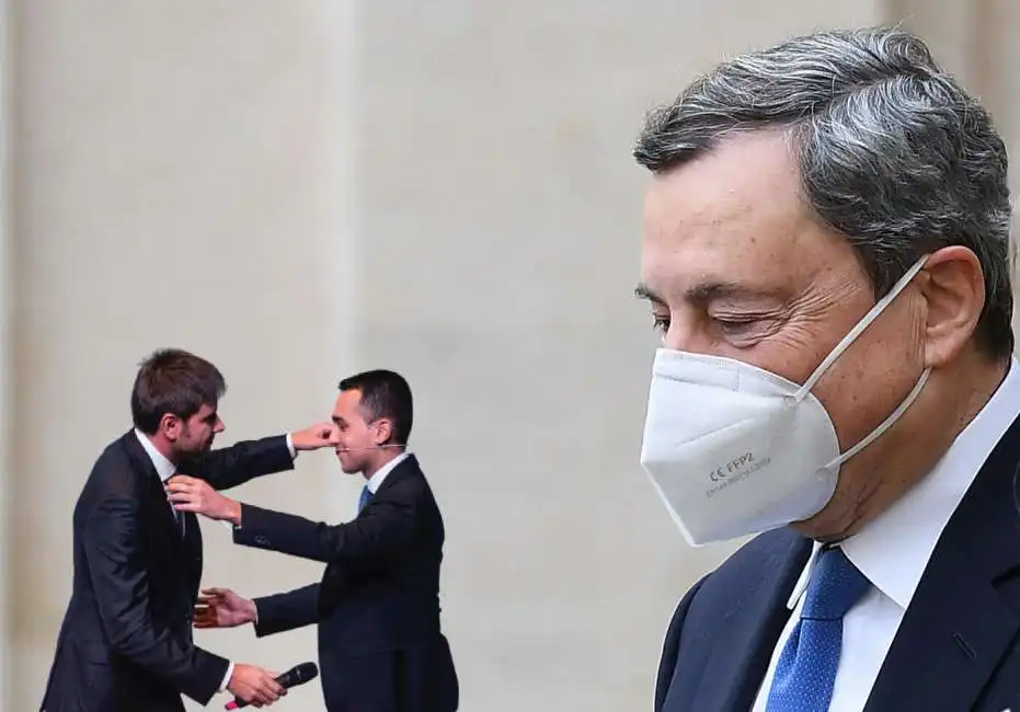 alessandro di battista luigi di maio mario draghi