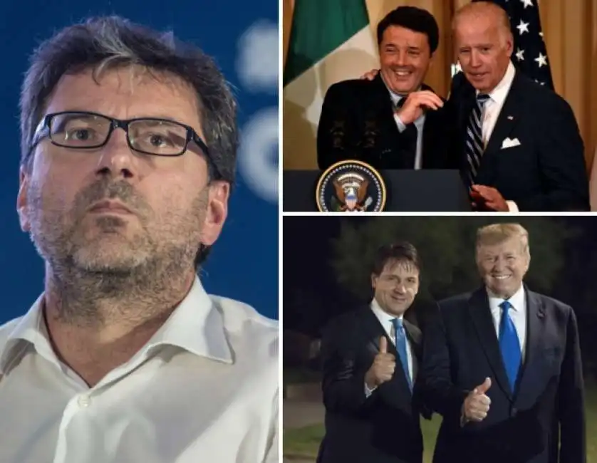 giancarlo giorgetti joe biden matteo renzi donald trump giuseppe conte