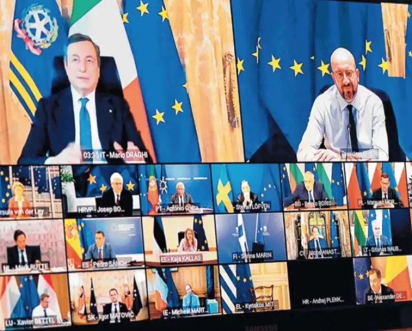 mario draghi - consiglio europeo in video conferenza