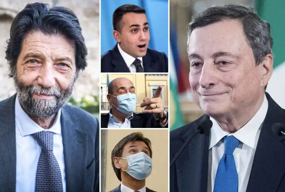 massimo cacciari luigi di maio nicola zingaretti mario draghi 