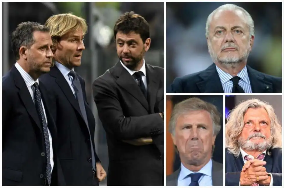 agnelli paratici nedved de laurentiis ferrero preziosi plusvalenze