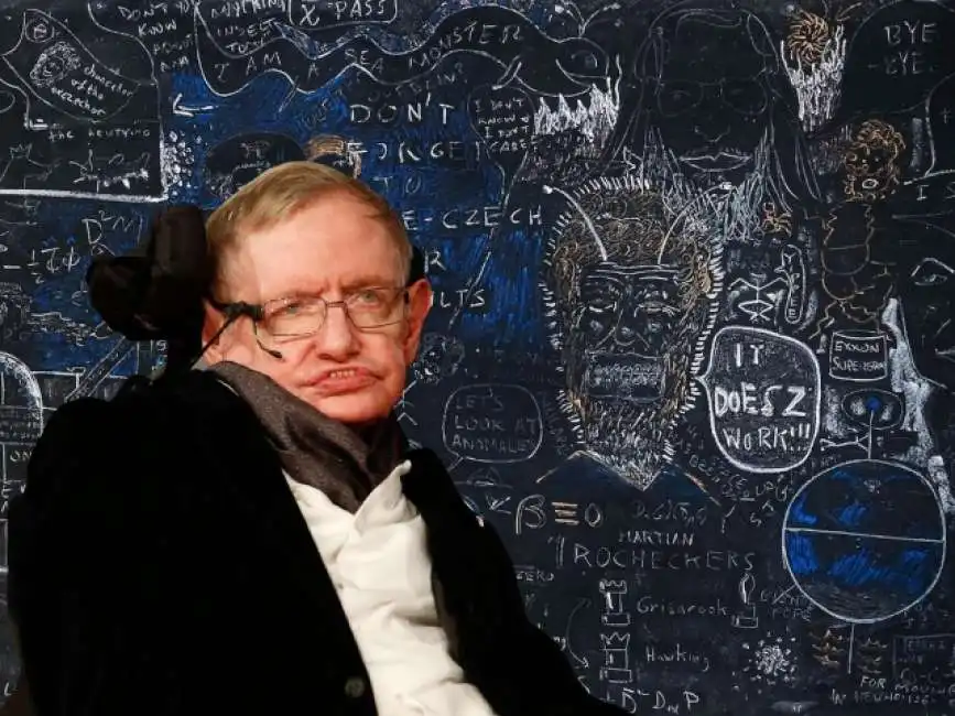 la lavagna di stephen hawking a cambridge