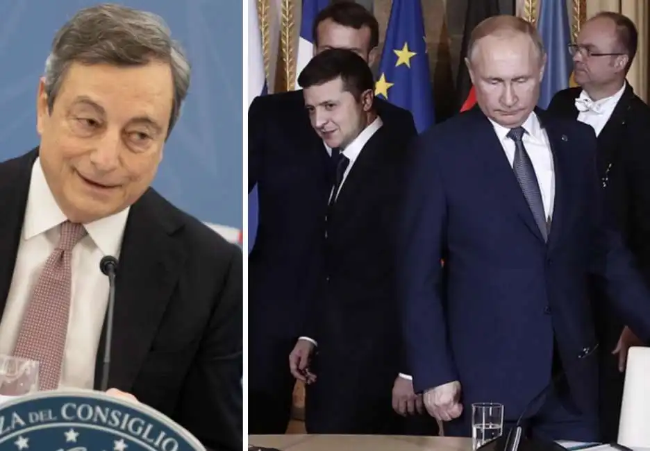 mario draghi volodymir zelensky vladimir putin 