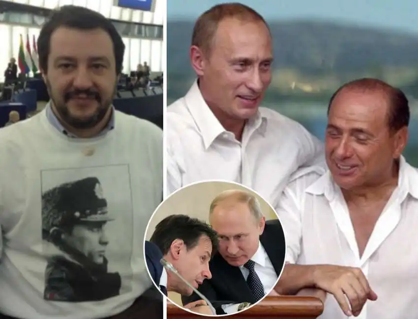 matteo salvini vladimir putin giuseppe conte silvio berlusconi 