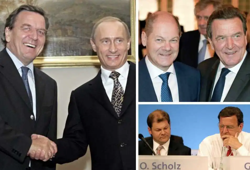 olaf scholz gerard schroder vladimir putin 