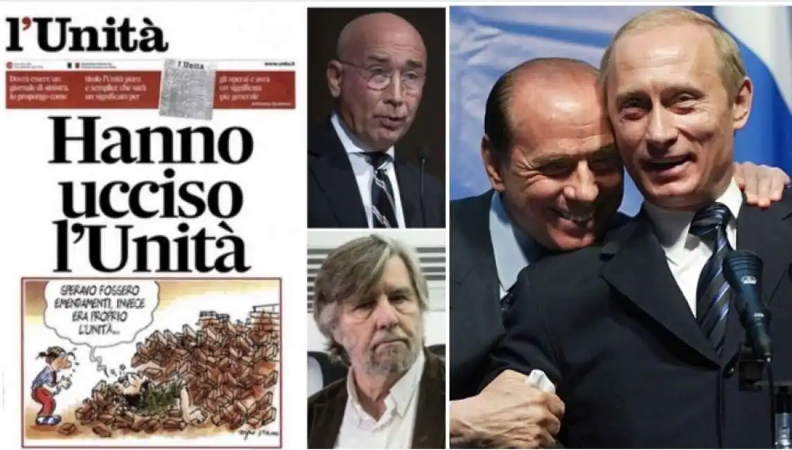 alfredo romeo piero sansonetti l'unità vladimir putin silvio berlusconi