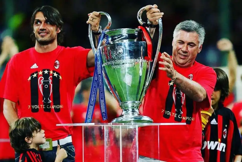 carlo ancelotti paolo maldini champions league