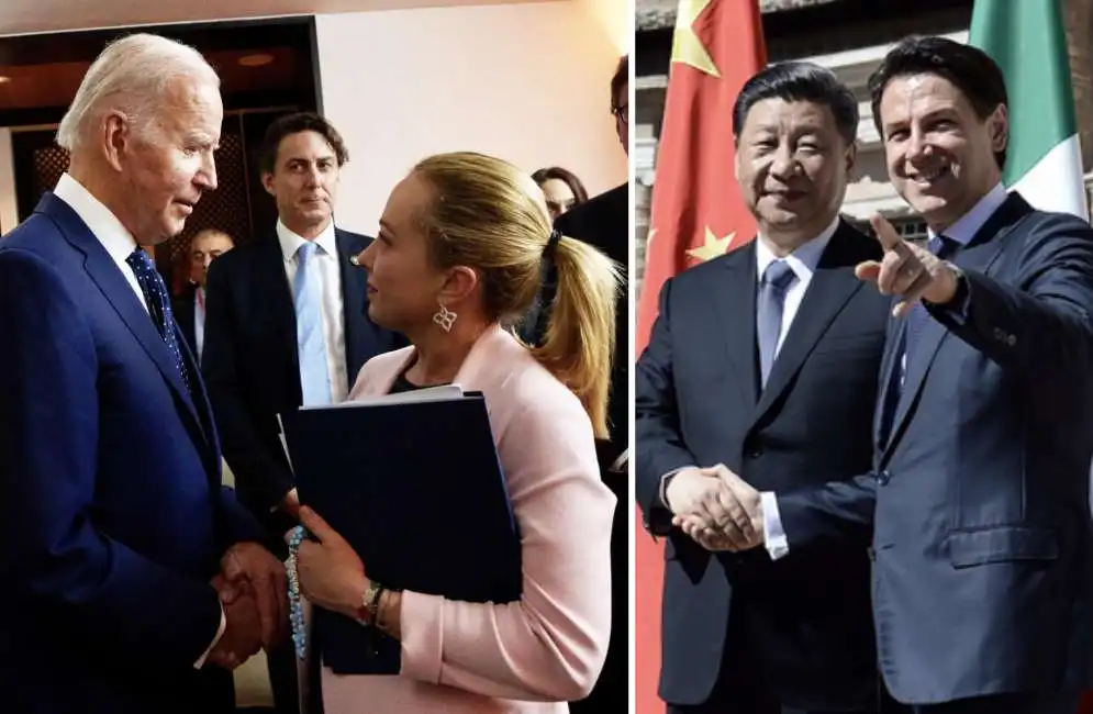 giorgia meloni joe biden xi jinping giuseppe conte 