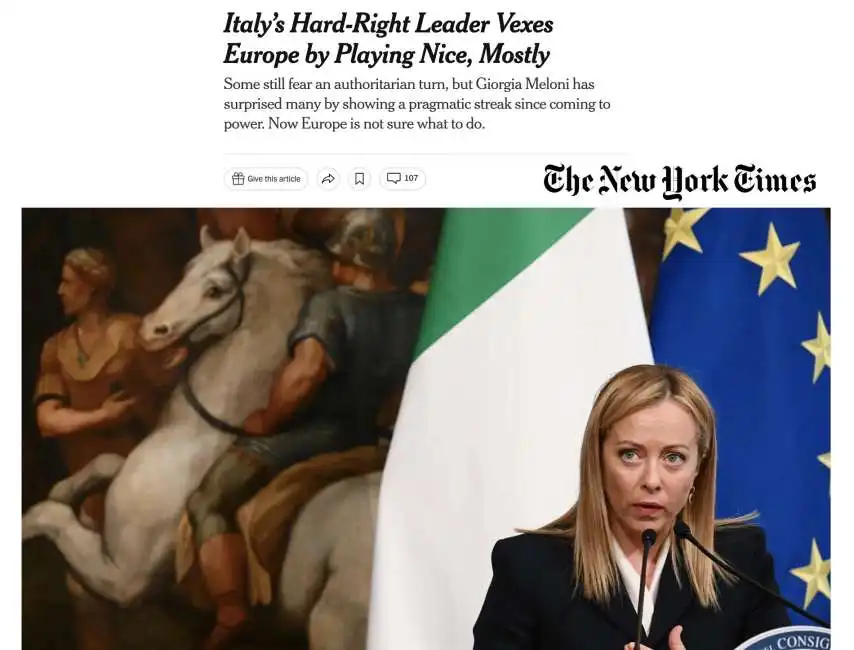 giorgia meloni new york times