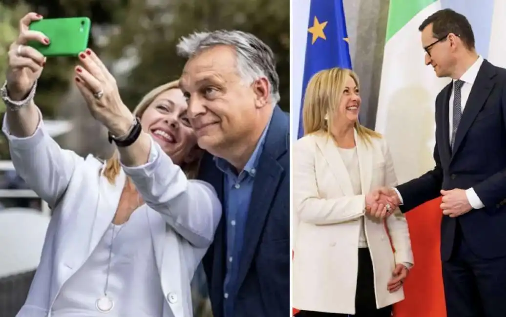 giorgia meloni viktor orban mateusz morawiecki 