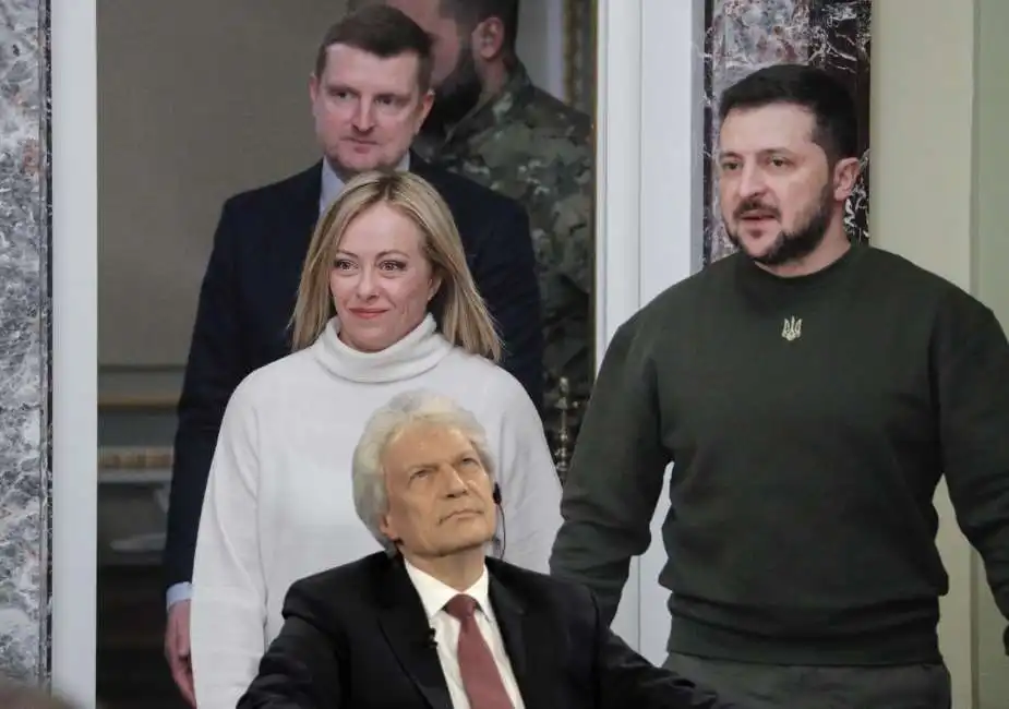 giorgia meloni volodymyr zelensky sergei razov 