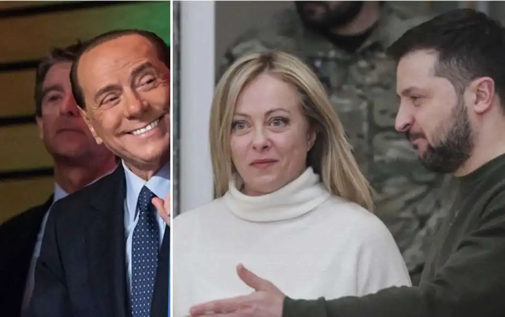 giorgia meloni volodymyr zelensky silvio berlusconi kiev ucraina