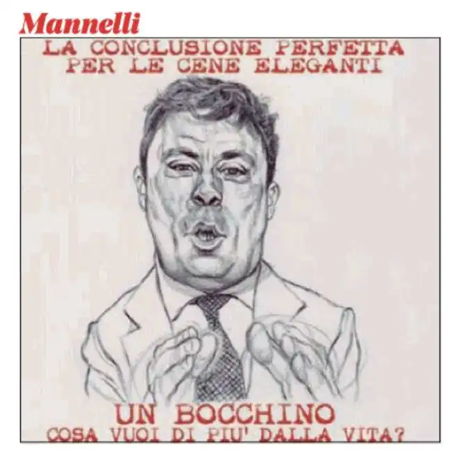 italo bocchino e le cene eleganti - vignetta by mannelli 