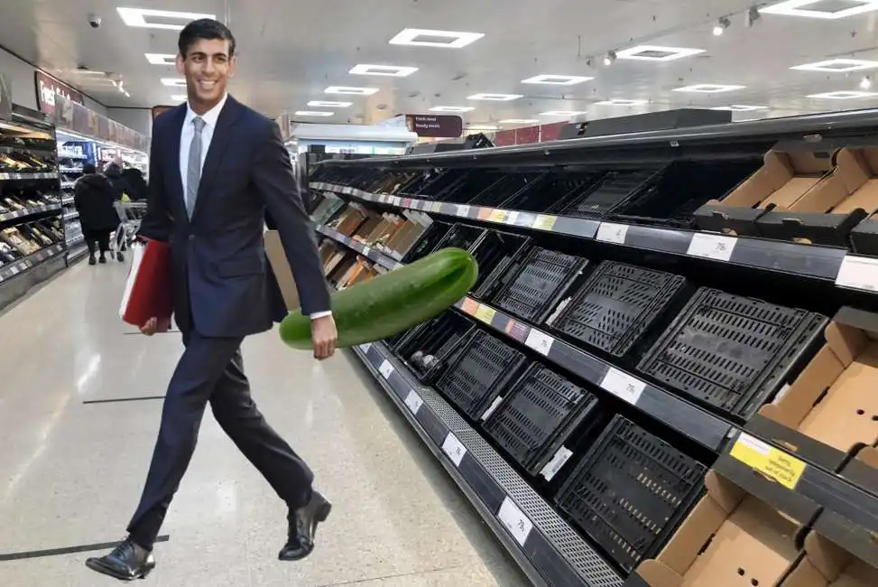 rishi sunak cetriolo supermercati inghilterra