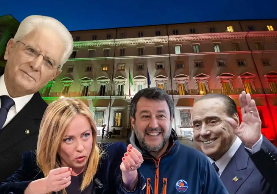 sergio mattarella giorgia meloni matteo salvini silvio berlusconi palazzo chigi