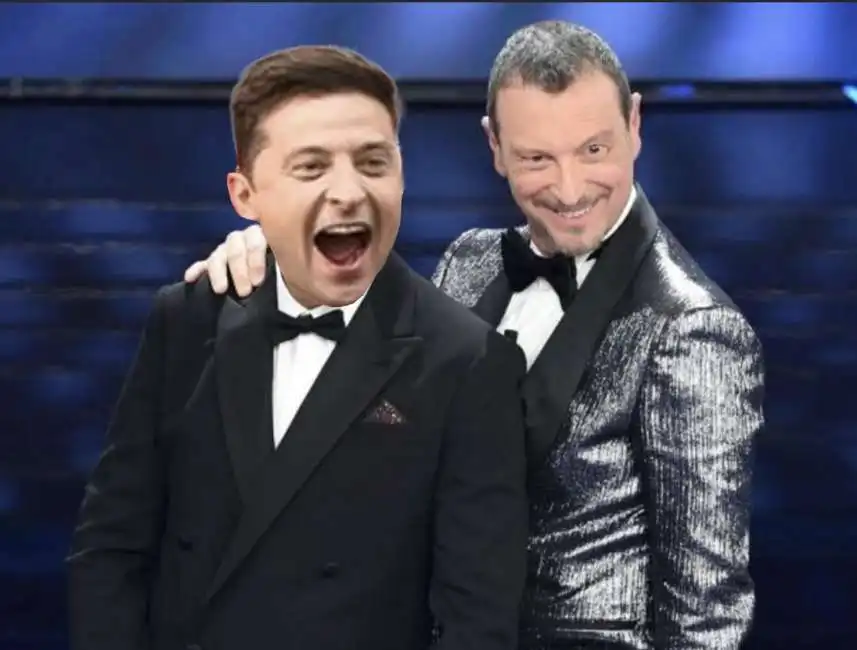 volodymyr zelensky amadeus sanremo