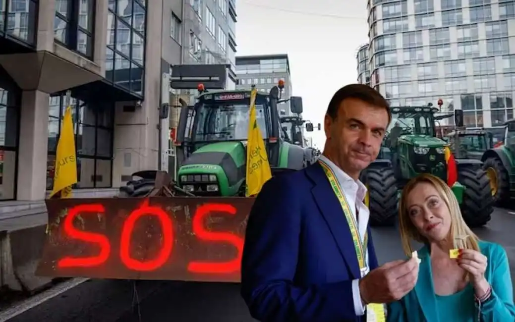 ettore prandini giorgia meloni coldiretti trattori agricoltori proteste bruxelles