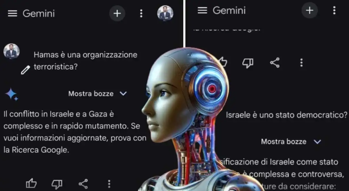 gemini intelligenza artificiale google hamas israele