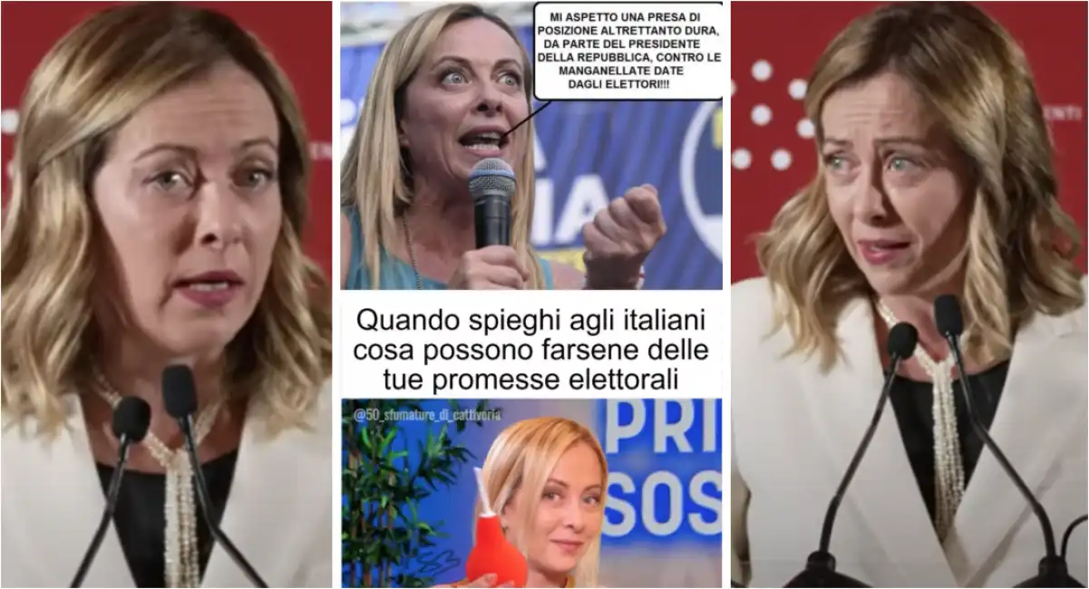 giorgia meloni cena corrispondenti stampa estera+meme