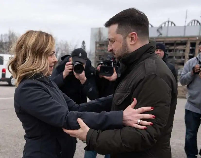 giorgia meloni e volodymyr zelensky a kiev - 24 febbraio 2024