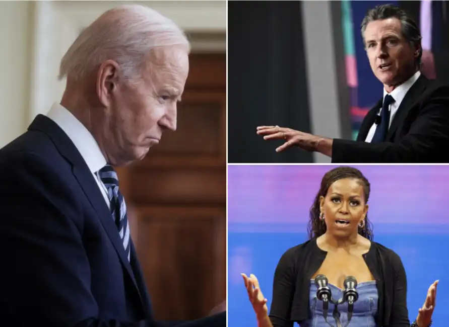 joe biden michelle obama gavin newsom 