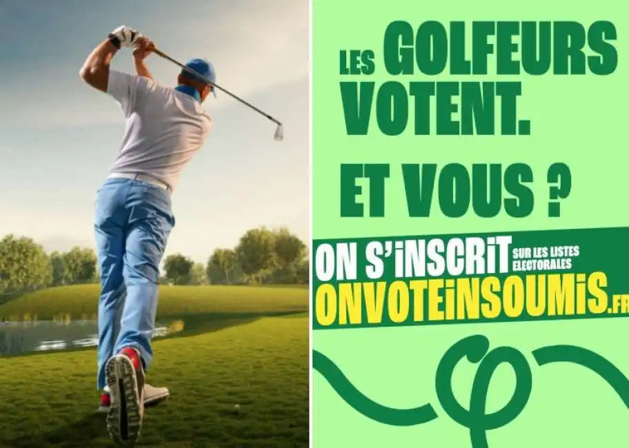 la campagna di la france insoumise contro i golfisti golf