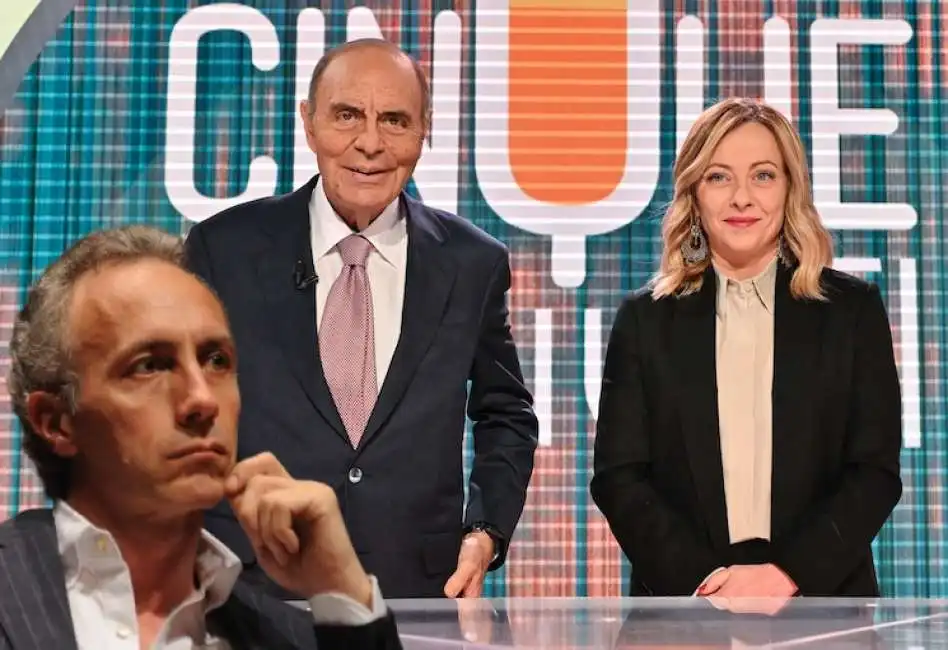 marco travaglio bruno vespa giorgia meloni 