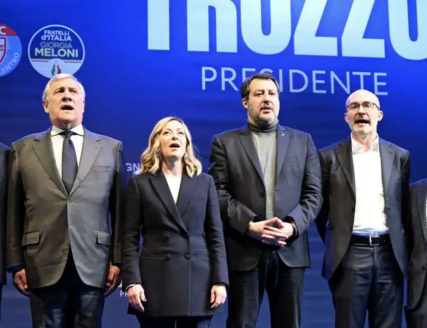 matteo salvini giorgia meloni antonio tajani truzzu