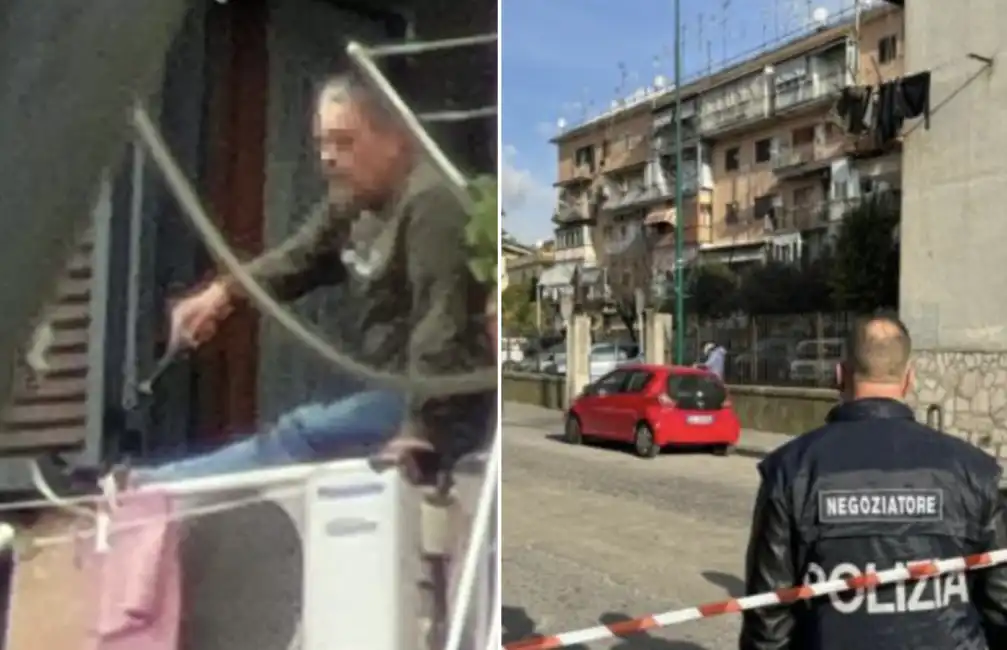 uomo armato barricato in casa a napoli 