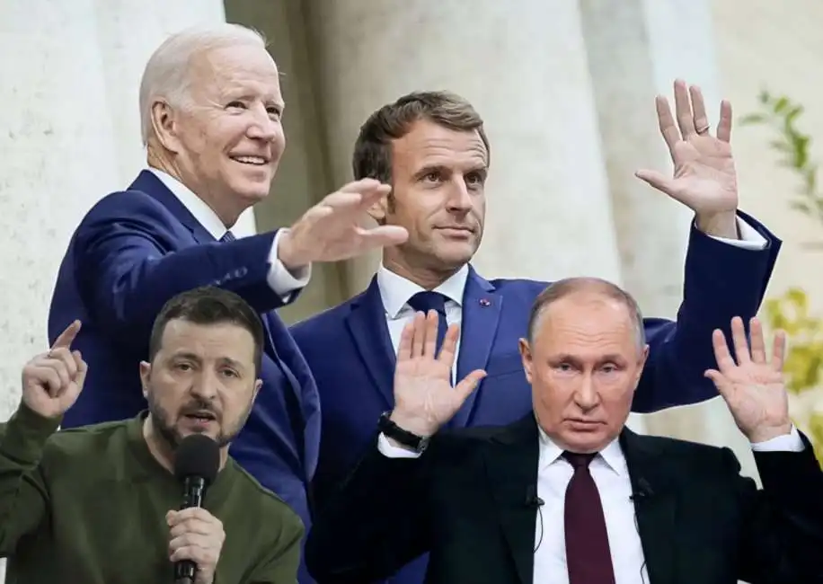 volodymyr zelensky vladimir putin emmanuel macron joe biden 