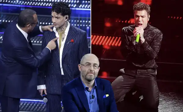 carlo conti tony effe fedez sanremo 2025sanremo massimo gramellini