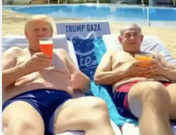 donald trump benjamin netanyahu video gaza 