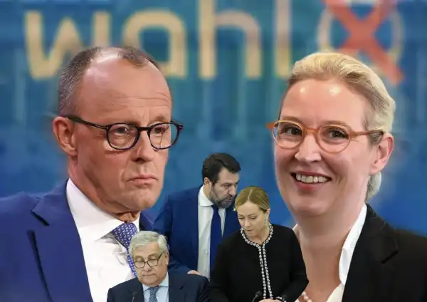 friedrich merz alice weidel germania giorgia meloni antonio tajani matteo salvini