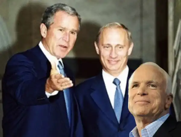 george w. bush vladimir putin john mccain 