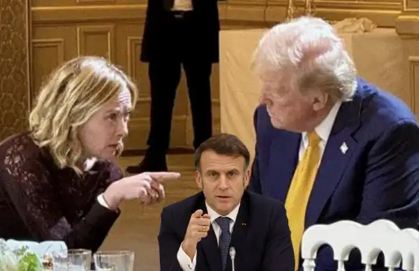 giorgia meloni donald trump emmanuel macron