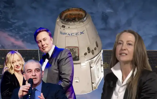 giorgia meloni elon musk giovanbattista fazzolari alma 