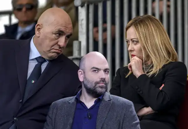 guido crosetto giorgia meloni roberto saviano