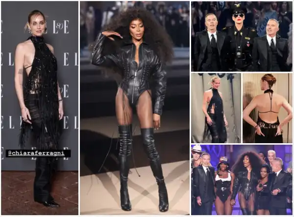 i 30 anni di dsquared2 alla milano fashion week chiara ferraghni naomi campbell brigitte nielsen 