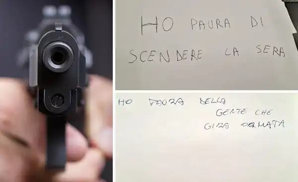 pistola napoli messaggi studenti adolescenti