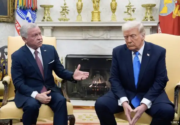 re abdullah di giordania e donald trump allo studio ovale