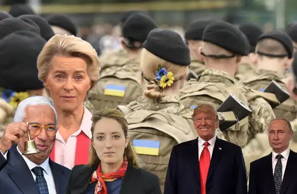 ursula von der leyen roberta metsola antonio costa vladimir putin donald trump