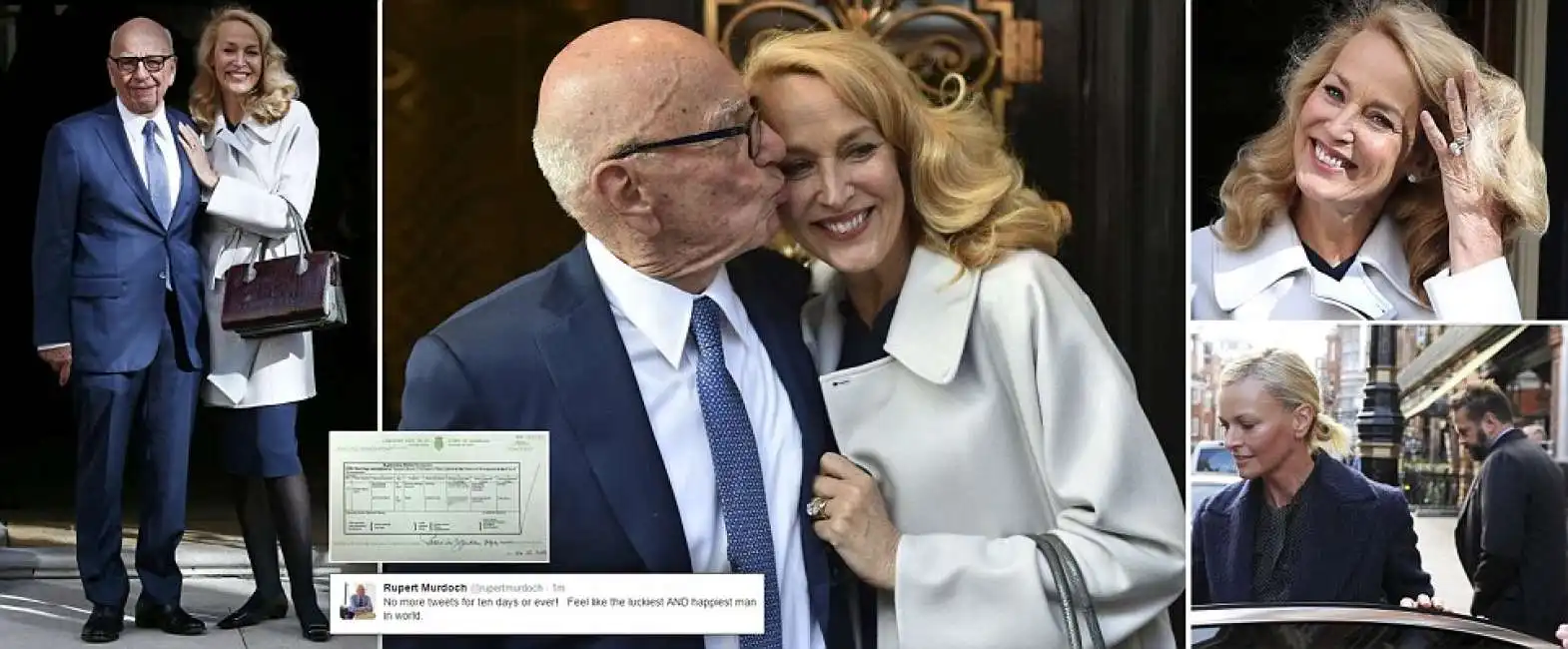 il matrimonio di rupert murdoch e jerry hall