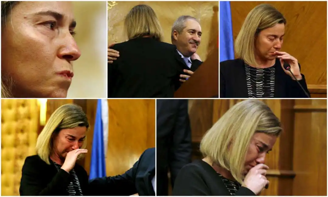 mogherini in lacrime