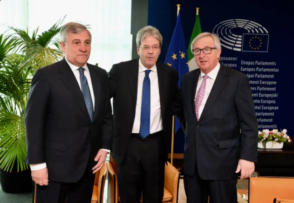 gentiloni juncker tajani