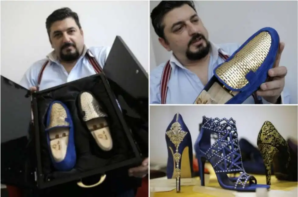 scarpe in oro per dubai