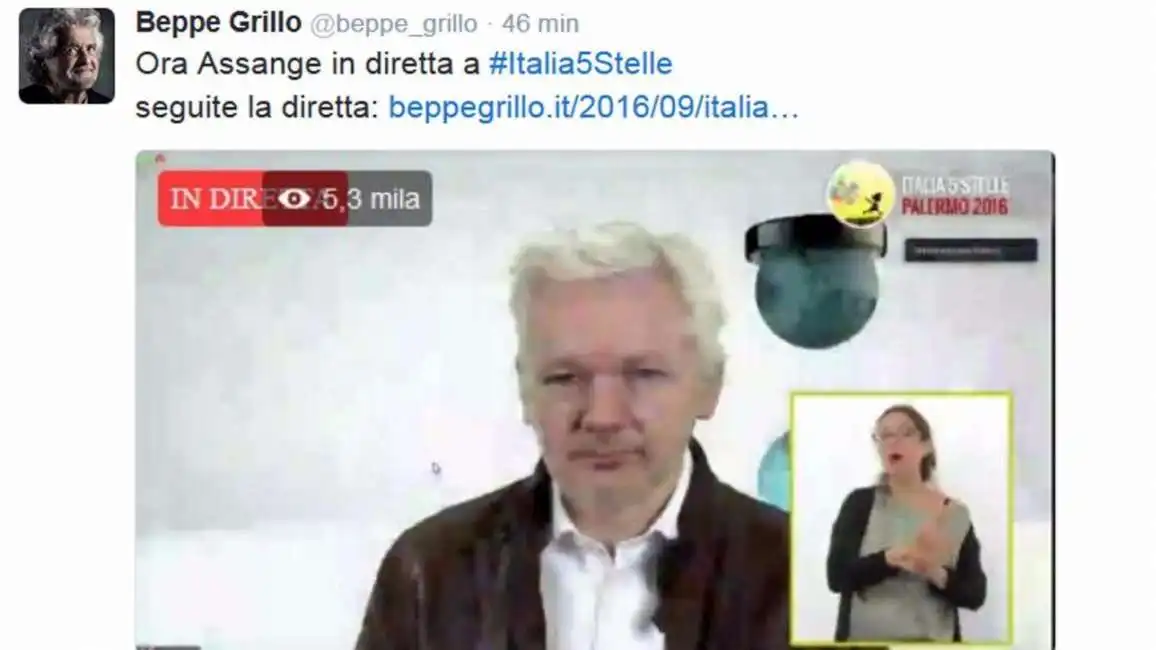 beppe grillo e assange